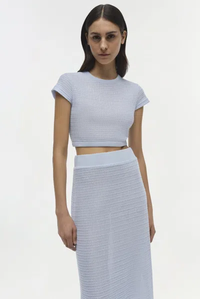 Simkhai Women's Knitted Lidie Top In Periwinkle Sky