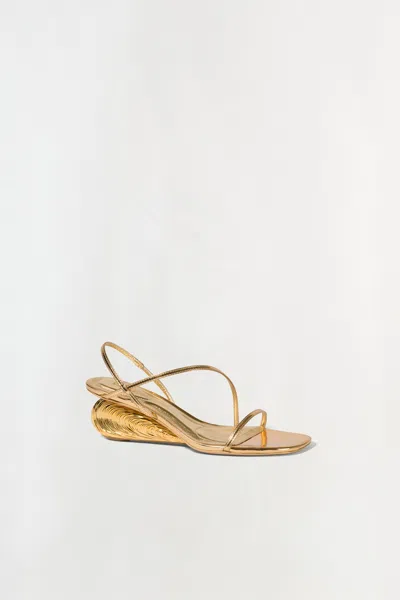 Simkhai Bridget Oyster Shell Wedge Sandal