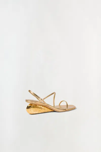 Simkhai Bridget Oyster Shell Wedge Sandal