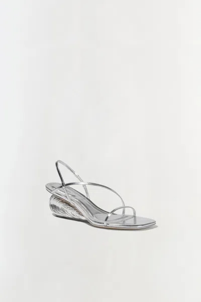 Simkhai Women's Bridget Shell Wedge Sandal In Silver