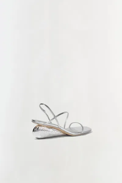 Simkhai Women's Bridget Shell Wedge Sandal In Silver