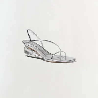Simkhai Women's Bridget Shell Wedge Sandal In Silver