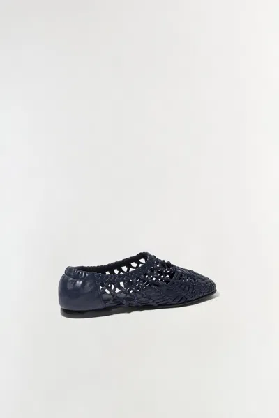 Simkhai Women's Eden Open Weave Flat In Midnight
