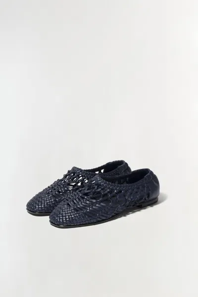 Simkhai Women's Eden Open Weave Flat In Midnight