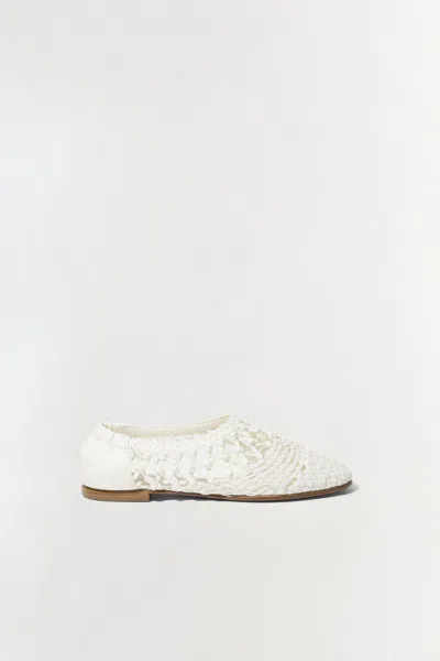 Simkhai Women's Eden Open Weave Flat In Ivory