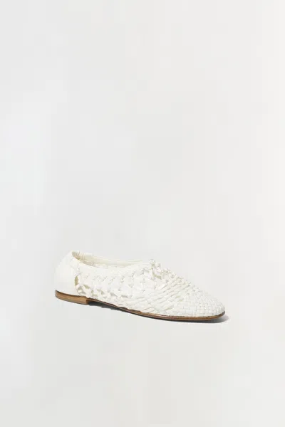 Simkhai Women's Eden Open Weave Flat In Ivory