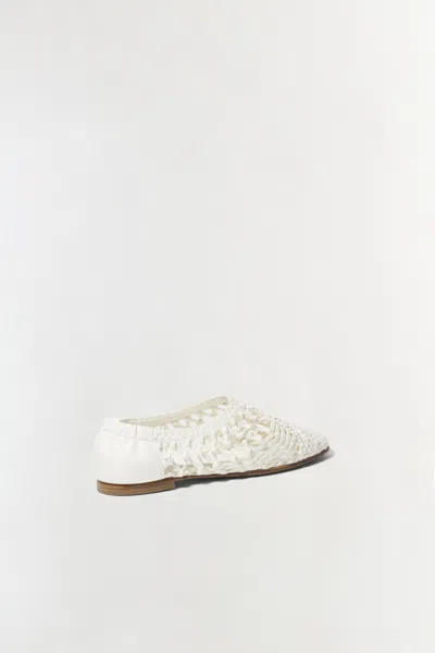 Simkhai Women's Eden Open Weave Flat In Ivory