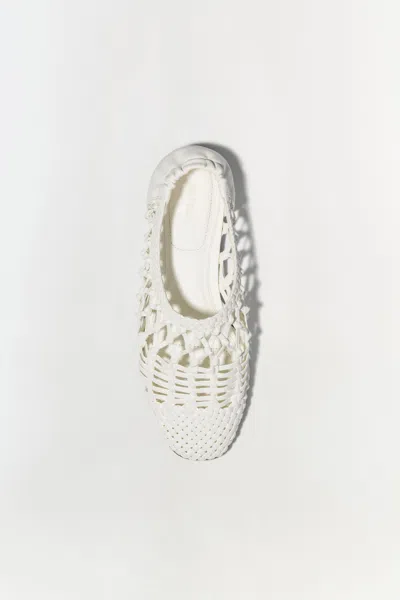 Simkhai Women's Eden Open Weave Flat In Ivory
