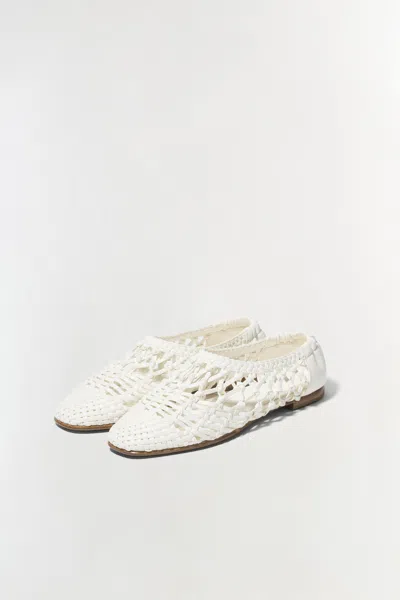 Simkhai Women's Eden Open Weave Flat In Ivory