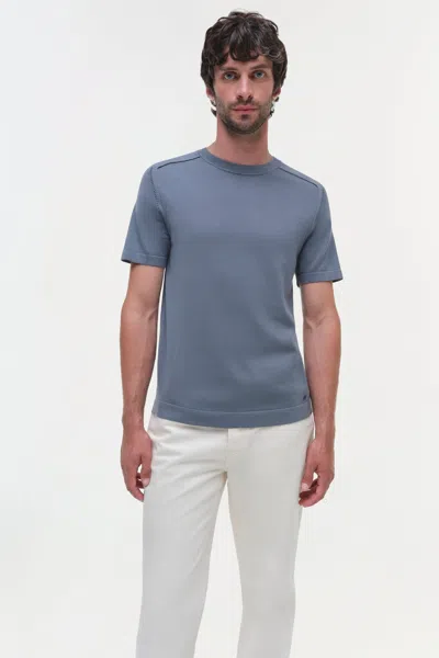Simkhai Men's Kellyn Knit Crewneck In Steel