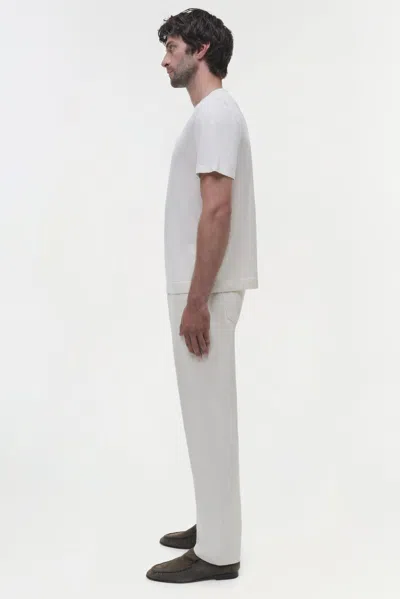 Simkhai Men's Hayes Silk Linen Henley In Ivory