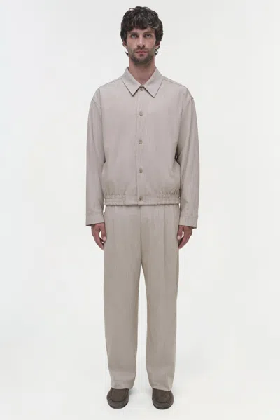 Simkhai Men's Archibald Shirt Jacket In Natural Linen