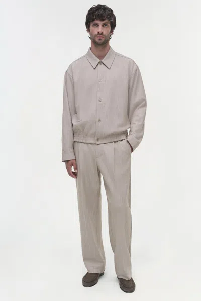 Simkhai Men's Archibald Shirt Jacket In Natural Linen