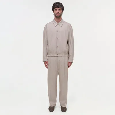 Simkhai Men's Archibald Shirt Jacket In Natural Linen