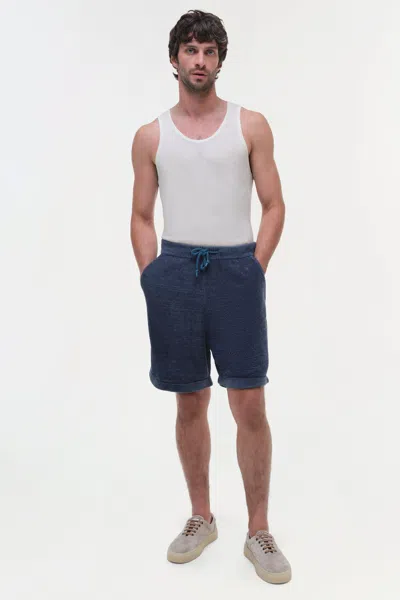 Simkhai Men's Warrin Terry Knit Shorts In Steel