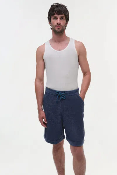Simkhai Men's Warrin Terry Knit Shorts In Steel
