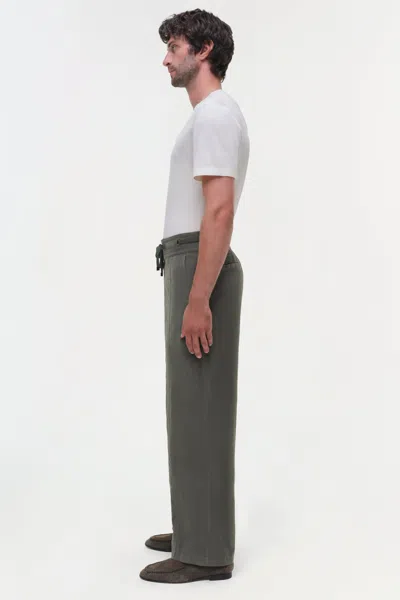 Simkhai Men's Rowan Drawstring Trousers In Sycamore