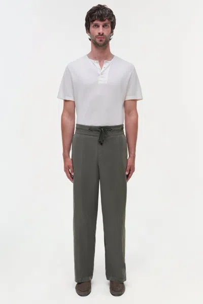 Simkhai Men's Rowan Drawstring Trousers In Sycamore
