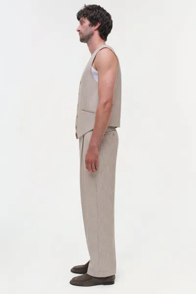 Simkhai Men's George Vest In Natural Linen