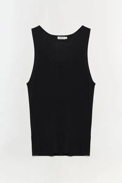 Simkhai Men's Idris Silk Linen Tank Top In Black