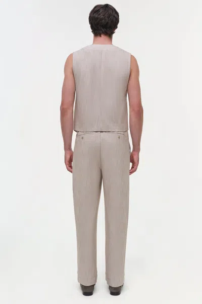 Simkhai Men's George Vest In Natural Linen