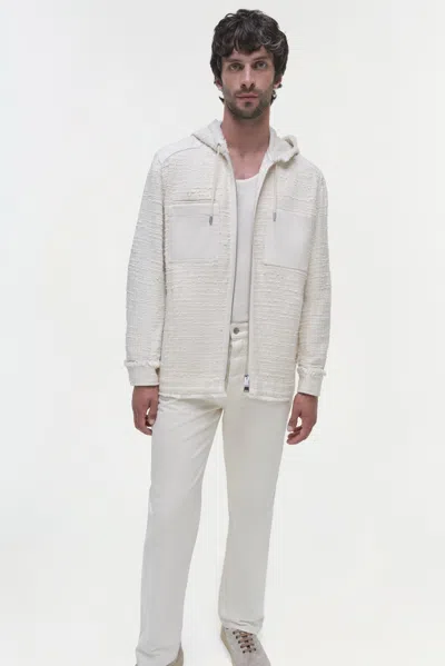 Simkhai Men's Ivan Denim Pants Shirt Jacket In Cream