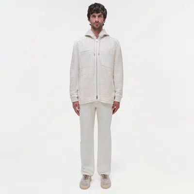 Simkhai Men's Ivan Denim Pants Shirt Jacket In Cream
