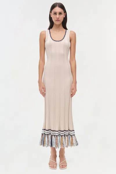 Simkhai Women's Julianna Knit Midi Dress In Sand/multi