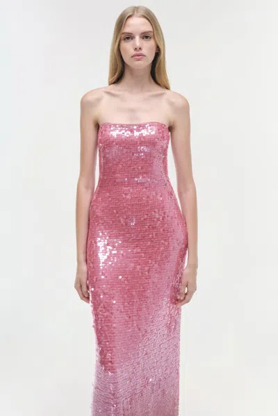 Simkhai Leilani Strapless Sequin Column Gown