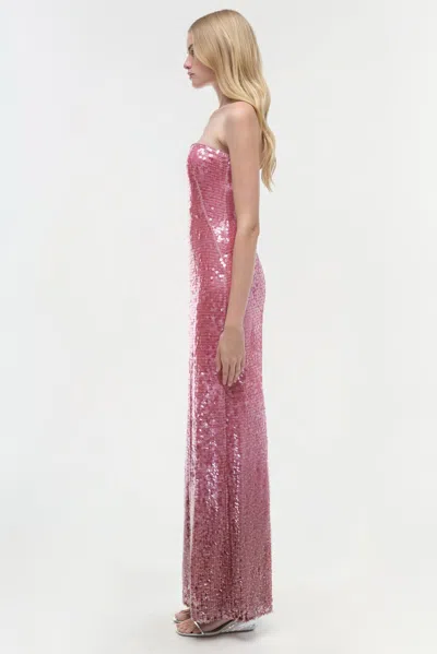 Simkhai Leilani Strapless Sequin Column Gown