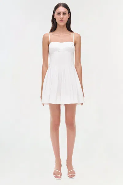 Simkhai Women's Kitt Cotton Mini Dress In White