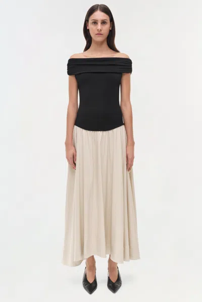 Simkhai Women's Adaline Knit Linen Midi Dress In Black/multi