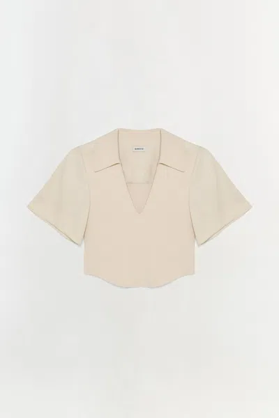 Simkhai Women's Lizzie Linen Knit Top In Sand