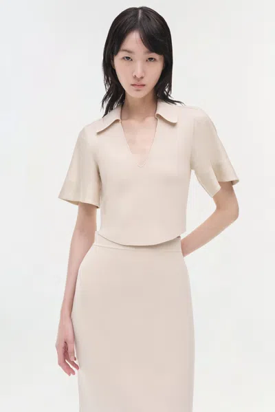 Simkhai Women's Lizzie Linen Knit Top In Sand