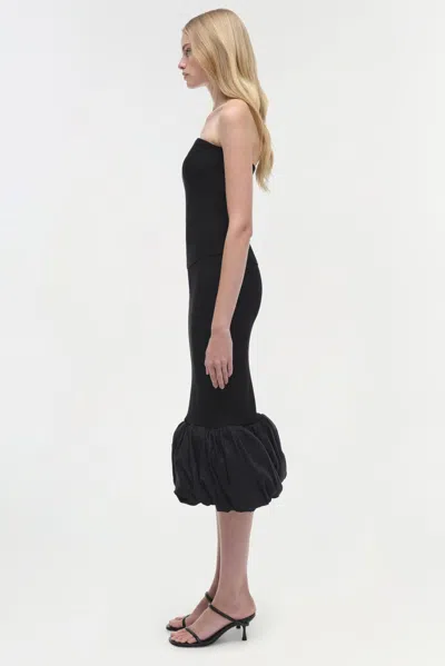Simkhai Women's Ruffled Cami Toplle Linen Knit Midi Skirt In Black