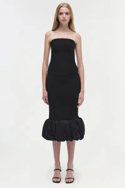 Simkhai Women's Ruffled Cami Toplle Linen Knit Midi Skirt In Black
