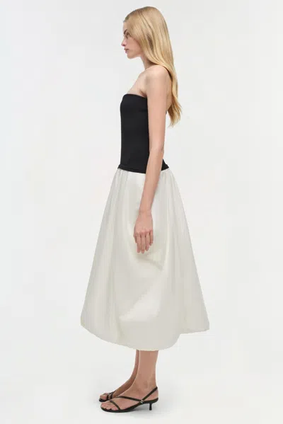 Simkhai Izzy Strapless Taffeta Midi Dress