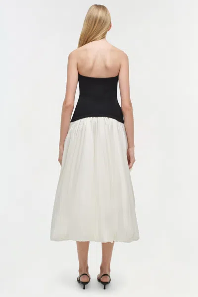 Simkhai Izzy Strapless Taffeta Midi Dress