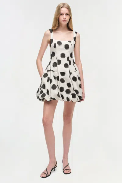 Simkhai Women's Juni Mini Dress In Black Polka Dot