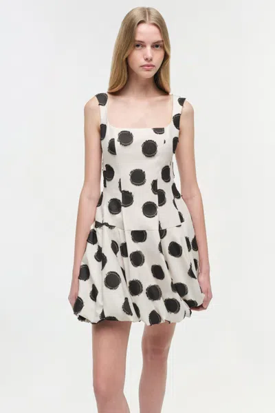 Simkhai Women's Juni Mini Dress In Black Polka Dot
