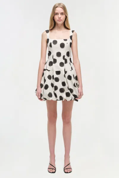 Simkhai Women's Juni Mini Dress In Black Polka Dot