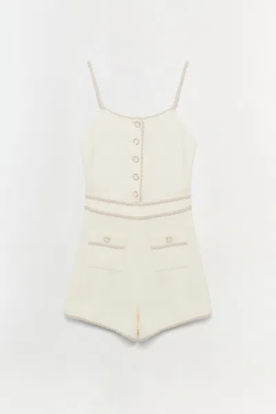Simkhai Women's Ginny Romper In Ivory