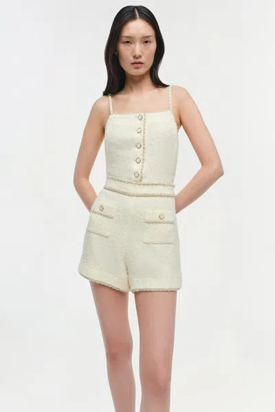 Simkhai Women's Ginny Romper In Ivory