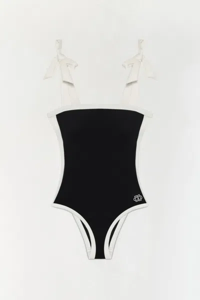 Simkhai Colour-blocked Tie-strap Swimsuit
