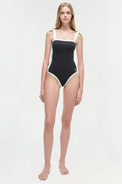 Simkhai Colour-blocked Tie-strap Swimsuit