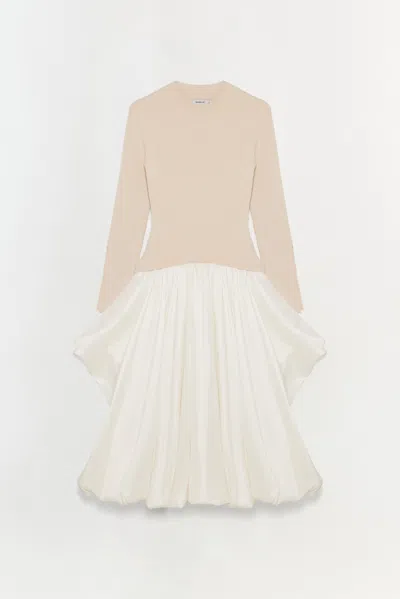 Simkhai Knit-top Balloon-skirt Midi Dress