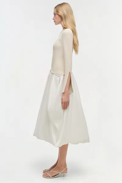 Simkhai Knit-top Balloon-skirt Midi Dress