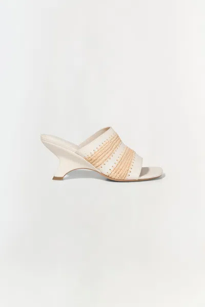 Simkhai Women's Shadow Mule Raffia Sandal In Cream