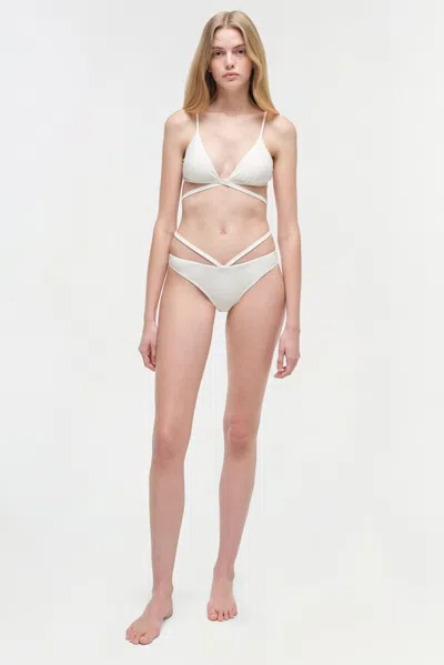 Simkhai Women's Signature Emmalynn Bikini Bottom In White