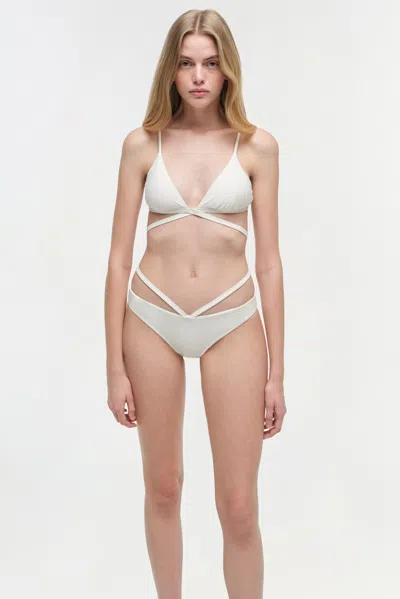 Simkhai Women's Signature Emmalynn Bikini Bottom In White